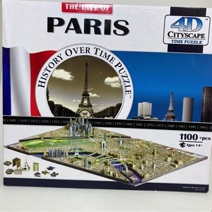 Paris 4D Cityscape Tiime Puzzle History Over Time 1100 pieces NEW Discontinued